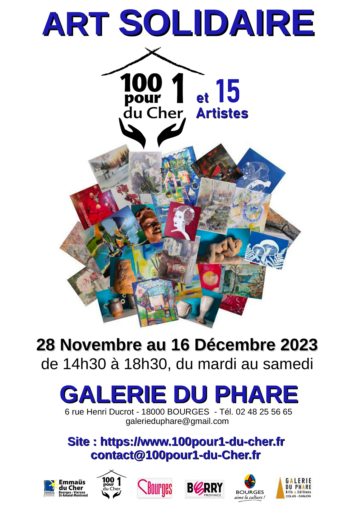 Affiche 2023 Galerie Du Phare 100 pour 1